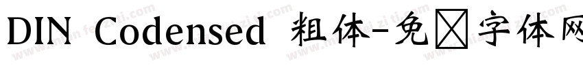 DIN Codensed 粗体字体转换